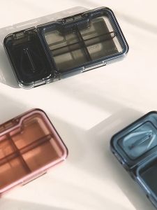 Portable Travel Medicine Pill Compartment Box Case Storage Medicine Splitter with Cutter Blade 切药器药盒 Kotak Ubat - TV03