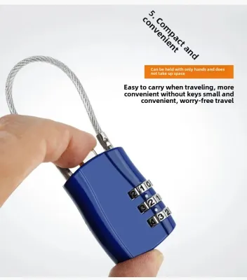 Multi-Purpose Cable Lock for Luggage Suitcase Motorcycle Helmet Anti-Theft Password Lock Long Steel Wire Rope Baggage Lock