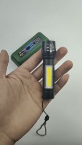 ไฟฉายแรงสูงLED ไฟฉายซูมได้ USB ไฟฉายแรงสูงซูม 4 เท่า ปรับโหมดได้ 3แบบ ไฟแฟลช์