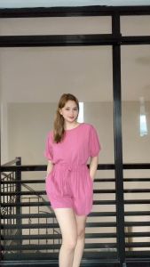 SC114 Set | Puff Blouse and Shorts with Pockets