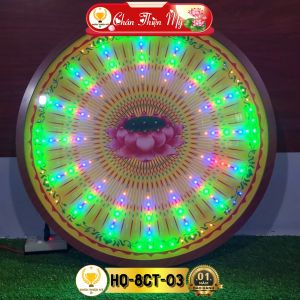 Hào Quang Led 8 Chương Trình Hoa Sen CHÂN THIỆN MỸ Đèn Trang Trí Bàn Thờ Cho Tượng Phật HQ-8CT-03