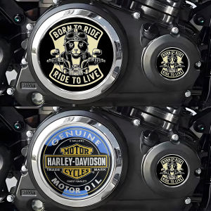 สำหรับแมวขี่มอเตอร์ไซค์ TR300 Harley Davidson โลหะป้ายฝาครอบคลัตช์สติ๊กเกอร์ตกแต่งเครื่องพิมพ์