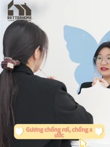 Gương phòng tắm Gương trang điểm phòng tắm tự dán gắn tường Gương Acrylic không đục lỗ