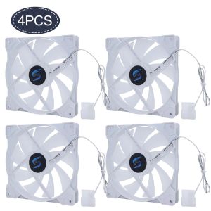 T.F.SKYWINDINTL(TFSKYWINDINTL) | 140mm RGB PC Case Fan 14cm 4Pin PWM White Ultra Quiet Silent High Airflow Cooling Fans for Desktop PC Computer Chassis 1-5 Packs