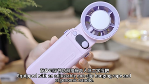 A228 Refrigeration Handheld Fan Camping Mini Fan USB 199 Gears High Speed LED Digital Strong Wind Neck Fan Handy Fan