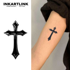 3 pcs Cross Temporary Tattoo Lasts To 15 Days New Technology Magic Waterproof Semi Permanent Sticker