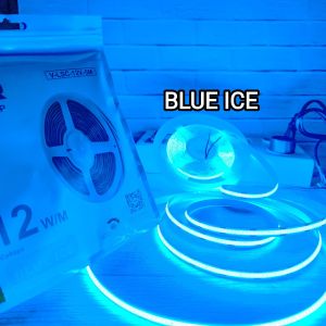 VDR LED STRIP COB WARNA CAHAYA BLUE ICE / ICE BLUE / ES BIRU / BIRU ES DC 12V 320LED / METER IP33 5M 1Roll 5 METER