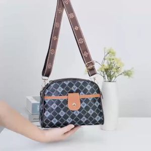 KENBAGS#8442 Crossbody Women`s bag features multiple zippered compartments w/ front flap pocket top hand carry handle