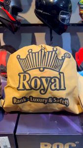 Túi vải dây rút Royal màu vàngdây đeo màu đen dùng đựng mũ bảo hiểm hạn chế trầy xước