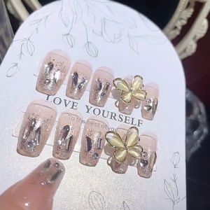 Set 24 móng tay giảnail box đính đáđính charm siêu sang chảnh TA40