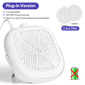 5300RPM Turbine Brushless Nail Dust Vacuum Flat Upright Dual Use Foldable Nail Dust Extractor with Removable Filter Vacuum Fan