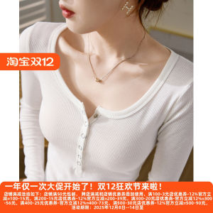 Áo Thun Nữ Dài Tay Cài Nút D-Lixin Outfit Slim Fit T Shirt Áo Thun Dài Tay Mùa Thu Đông Cho Nữ