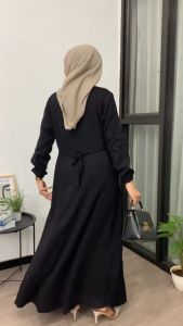 Gamis Susun Rayon Polos Busui Friendly Terbaru muat hingga ukuran Jumbo dewasa
