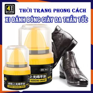 Xi Đánh Giày - Sáp Đánh Bóng Giày Túi Xách Dây Nịch Sửa Chữa Các Vết Bong Tróc Thần Tốc Hũ 50g - Xi Kem Đánh Đồ Da Sáp Lau Giày