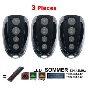 Radio Sommer TX03-434-2-XP TX03-434-4-XP 434MHz Remote Control Duplicator Electric Garage Door Gate Remote Control