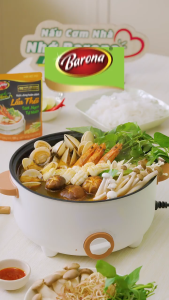 Combo 1 hộp (10 gói) Nước Dùng Lẩu Thái Barona 180g tươi ngon chuẩn vị không cần nêm nếm