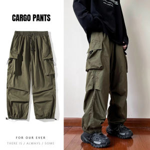 Mens Cargo Pants Loose Fit Streetwear Joggers Tactical Pants with Adjustable Ankles Plus Size Fashion Hip Hop Trousers