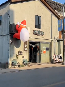 Inflatable Santa with Built-in LED Lights for Holiday Display Party Home Decors Supply Kid Gifts