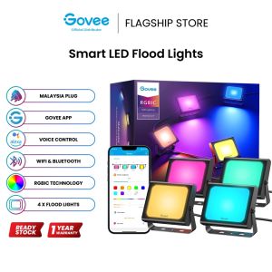[READY STOCK] GOVEE RGBIC Smart Flood Light Outdoor Wall Light | IP66 Waterproof App Control Smart Stage Lights