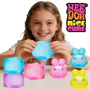 Needoh Nice Cube Squishy Fidget Toy Sensory Stress Relief Anti-Anxiety Focus Decompression Relax Squeeze Desk Toy for Adults & K
