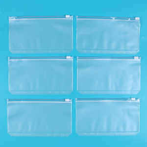 6/10Pcs A6 Binder Pockets with Zippers Clear Binder Inserts 6-Ring Budget Cash Envelopes for Student School Office Supplies