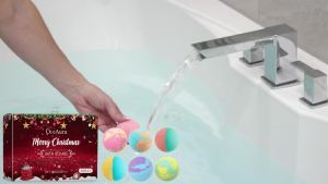 Christmas Bath Gifts Set Exfoliating Relax Stress Aromatherapy Gentle Cleaning Soothing Moisturizing Body Skin Care 6PCS