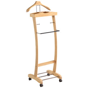 Regent Home | Modern Bedroom/Office Wooden Coat Rack with Wheels
