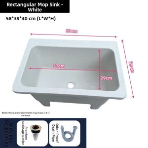 Quartz Outdoor Laundry Sink with Washboard