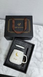 【EONMIR】2025 NEW STOCK !! Starlight Single Mug Gift Box Set / Custom name / Creative European Ceramic Mug office couple water cup coffee cup milk cup set gift Premium gift box suit