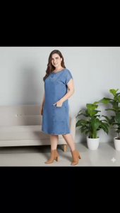 Nando Dress jumbo uk XXL jeans snow acid kekinian FIT XXL