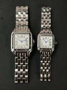 Classic retro square quartz watch with Roman numerals couple watch luxury mens and womens watch stainless steel trendy gift