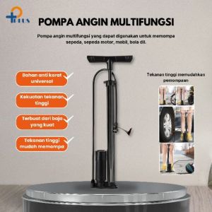 Altan Pompa Angin ban Sepeda Motor Mobil bola balon dengan Tabung Meter Pompa Angin Portable