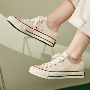 Womens High Top Canvas Shoes 2025 Autumn New Style Versatile Student Sports Platform Casual White Shoes Thick Bottom
