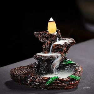 Thác Khói Chảy Ngược Dùng Xông Trầm Hương Thác Xông Trầm Bằng Nhựa Cứng Chống Cháy Tặng Kèm 5 Nụ Trầm Hương