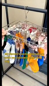 Stainless Steel Windproof  Clips Clothespin Laundry Hanger Clothesline Sock Towel Bra Drying Rack Clothes Peg Hook Airer Dryer