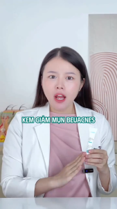 Kem giảm mụn nhanh 24h BEUACNES mụn trứng cá chiết xuất rau má hỗ trợ mờ thâm mụn sáng da dung tích 15g