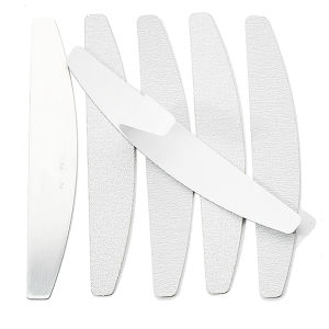 10pcs Replacement Nail Files with One Steel Manicure Pedicure Nail Art Tool Sanding Gel Remove Accessories 80/100/180/240 Grit