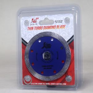 K55 Mata Potong Keramik Marmer 4inch Pisau Granit Beton Blue Thin Turbo Diamond Blade
