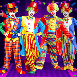 Clown Cosplay Costume Stage Performance Suit Carnival Party Clown Clothing 