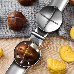 Stainless Steel Nutcracker Kitchen Tool for Home Use Shell Remover Seed Extractor Perfect for Peeling And Dehulling Chestnuts