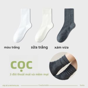 MiiOW | Tất cotton mỏng kháng khuẩn MiiOW dành cho nữ Tất cotton dài đến bắp chân mùa thu 2025 Tất cotton thoải mái thoáng khí