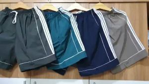 Quần Đùi Nam Vải Dù Thể Thao Trơn  Sọc Màu SUNMEN FreeSize 45-65kg