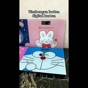PREMIUM Timbangan Badan Digital MAX 180KG Karakter Doraemon Free Batre - Timbangan Hello Kitty + Packing Buble & Kardus