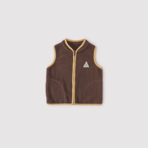 Thickened Fleece Vest for Children Baby Outerwear Warm Autumn Winter Clothes Boys Girls Zipper Closure Loose Fit Baby Clothes