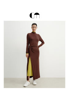 Summer Melange Color Split Joint Slit Dress