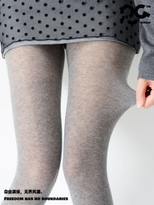 Pure Desire See through Thin Cotton Blend Womens Pantyhose Autumn Winter Simple Style Grey Series Flat Panel Leggings