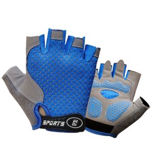 Kids Cycling Skateboard Gloves Anti-Slip Summer Spring Sports Breathable Half-Finger Gloves Shock-Absorbing Children Aged 4-12
