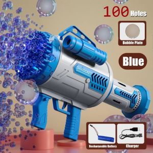 32/25/36 Hole rocket boom bazooka Bubble Gun Diy Bubble machine for adults children with LIGHTS