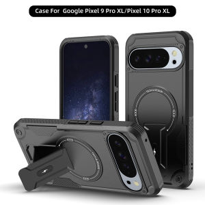 Shockproof Rugged Magnetic Charging Invisible Stand Phone Case for Google Pixel 10 9 Pro XL Military Grade Protective Cover