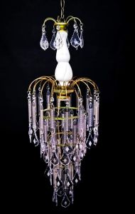 Lampu hias gantung kristal akrilik ruang tamu  ( diameter 30cm)